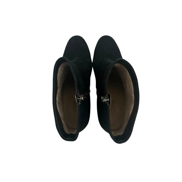 Michael Kors‎ Black Suede Arabella Ankle Boots Zip Booties Studded Heels Size 8 - Picture 8 of 13